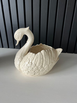 Vintage ceramic swan planter RSV|119151