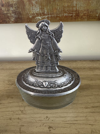 AJ - Vintage Pewter Angel Dish MTS