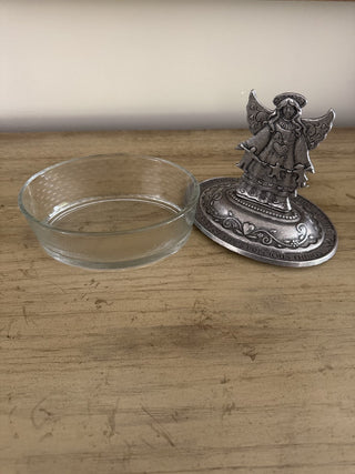 AJ - Vintage Pewter Angel Dish MTS