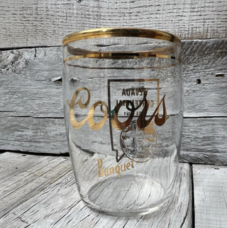 Vintage Coors Banquet Sm 6 oz Beer Tasting Glass NV Nevada Centinnial Breweriana #47 VV MTS
