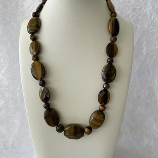 beaded necklace, tiger's eye RSV