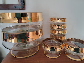1960s Avitra Gold Rim Bowl Set|39560