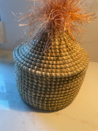 Woven Basket with Lid-RSV