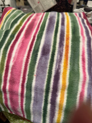 Multi-colored Striped Fleece, 1 yard