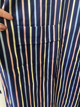 Derek Rose (NWT) Striped Cotton Robe, L -- MTS|98337
