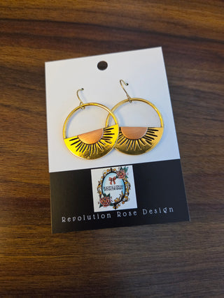 Gold Plated Sunrise Earrings
