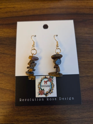 Tiger's Eye Dangle Earrings