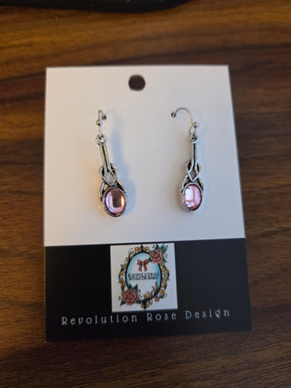 Stainless Steel Baby Pink Earrings