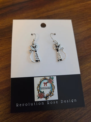 Stainless Steel Cat Earrings