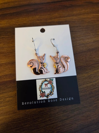 Stainless Steel Squirrel Earrings