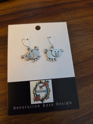 Stainless Steel Pig Earrings