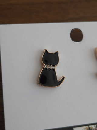 Gold Plated Kitten Earrings