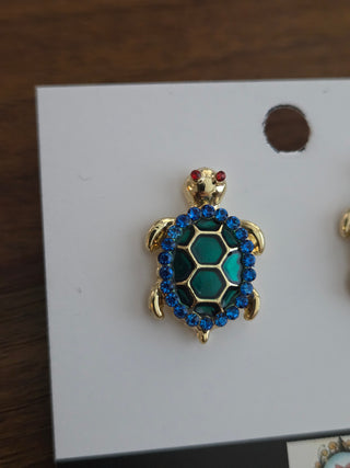 Gold Plated Turtle Earrings