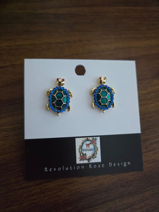 Gold Plated Turtle Earrings