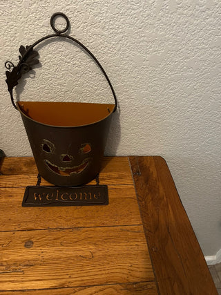 Metal Pumpkin wall poocket|109817