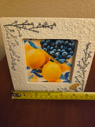 Lemon Painting Print in 6x6 Frame
