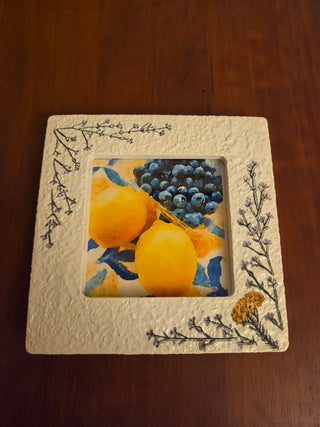 Lemon Painting Print in 6x6 Frame