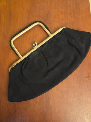 1940's Black Kiss-lock Purse
