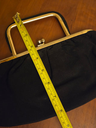 1940's Black Kiss-lock Purse