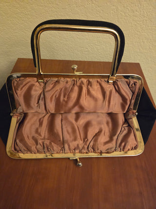 1940's Black Kiss-lock Purse