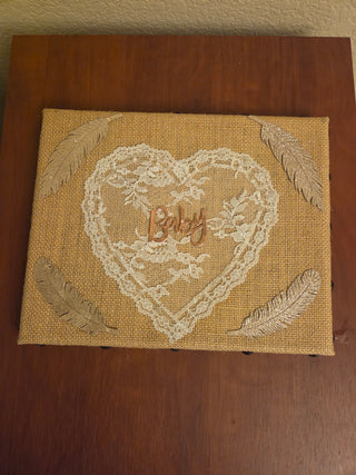 Burlap & Lace "Baby" Decor