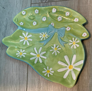 pier 1 green rabbit plate rsv