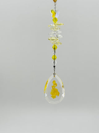 Handmade Yellow Rose Suncatcher|76371