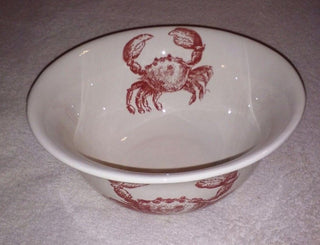 Sketch Red Crab Maxcera 9.5" X 4.25" Serving Bowl Ocean Sea Beach #63 VV MTS|111690