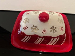 #2352 Christmas Covered Butter Dish RSV|110478