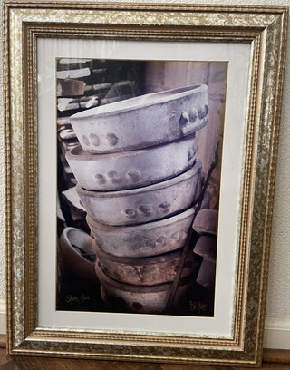 Cylinder Stacks Print Signed Decor Frame MTS