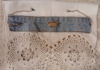 Denim Choker with Crown 2