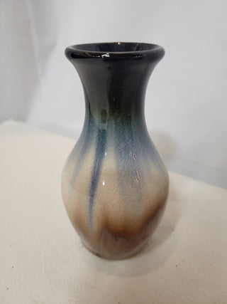 Blue & Creamy Brown Drip Glaze Bud Vase RCD|82279