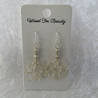 hand shaped heart flower earrings RSV