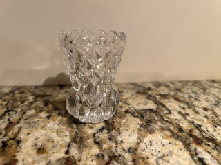Vintage Cut Glass Match Holder    MTS