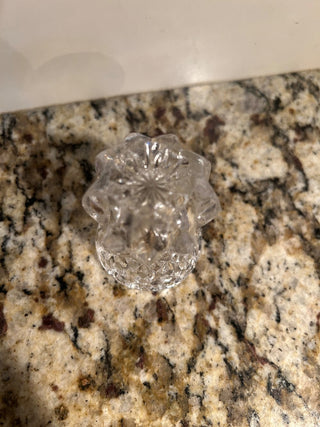 Vintage Cut Glass Match Holder    MTS