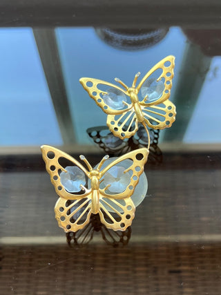 Gold butterfly window decoration|70833