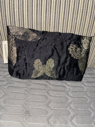 Black & Gold Butterfly Zipper Bag Med RSV