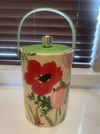 Vintage Vinyl Spring Flower Ice Bucket-RSV|80443