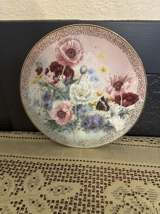 Vintage  Plate 1991 Poppy Patorale Plate by Lena Liu -RCD