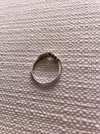 Sterling silver CZ wedding style band size 8.5