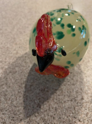 Hand blown art glass chicken