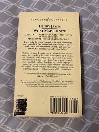 12F What Maisie Knew by Paul Theroux and Henry James 1988 MTS|73284
