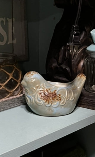 Ceramic Bluebird with Candle RCD