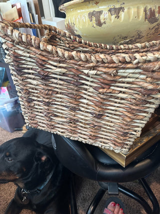 Seagrass Rectangular basket 12"t, 10.5"L, 10.5"W RCD|101965