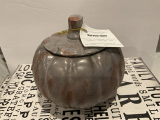 Lg-Handmade Concrete Pumpkin Candle|109598