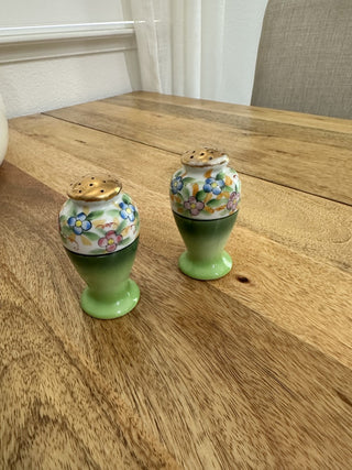 Vintage Hand Painted Lusterware Salt & Pepper Shakers MTS
