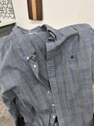 Brooks Brothers Regent Plaid Button Down Size XXL MTS