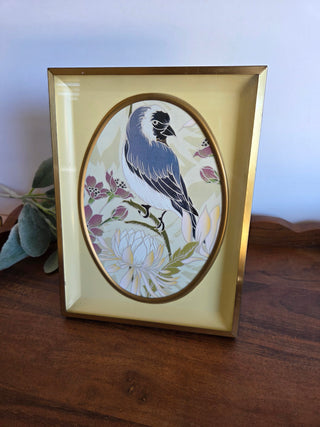 Gold MCM Frame w/ Bird Print