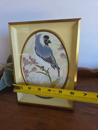 Gold MCM Frame w/ Bird Print