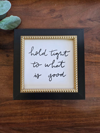Hold Tight Black Picture Frame
